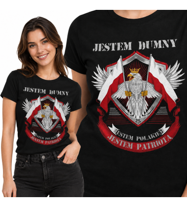 KOSZULKA DAMSKA PATRIOTYCZNI JESTEM DUMNY